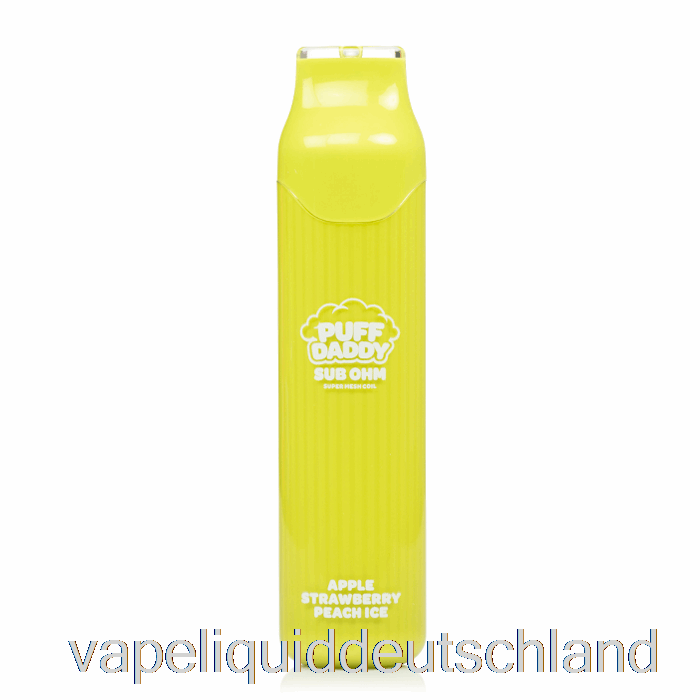 Puff Daddy 6000 Einweg-Apfel-Erdbeer-Pfirsich-Eis-Vape-Flüssigkeit